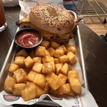 Barstool Scottsdale - Egg sandwich on a bagel - Sports Bars Near Me - Scottsdale, Arizona