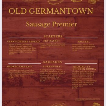 Old Germantown - Menu - Pizza Near Me - Germantown, Wisconsin