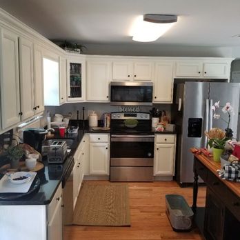 PaintitClean - Oak wood to white cabinets - Home Cleaning Near Me