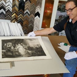 CadillaC Art & Frame - Shakespeare Art from the 1700s that Jim is designing in a Custom Frame.  He appreciates clients trust him with amazing precious art!