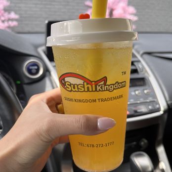 Sushi Kingdom - MY THIRD MANGO LYCHEE GREEN TEA! lol I'm a boba monster - Sushi Bars Near Me - Dunwoody, Georgia