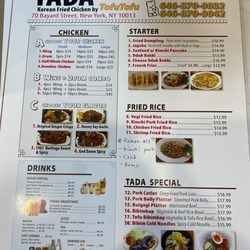 Tada - Menu