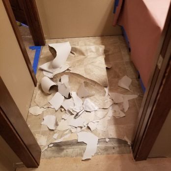 K.D.S Construction - On this project, we removed vinyl flooring and installed ceramic tile. This is the before - General Contractors Near Me K.D.S Construction - On this project, we removed vinyl flooring and installed ceramic tile. This is the before - General Contractors Near Me