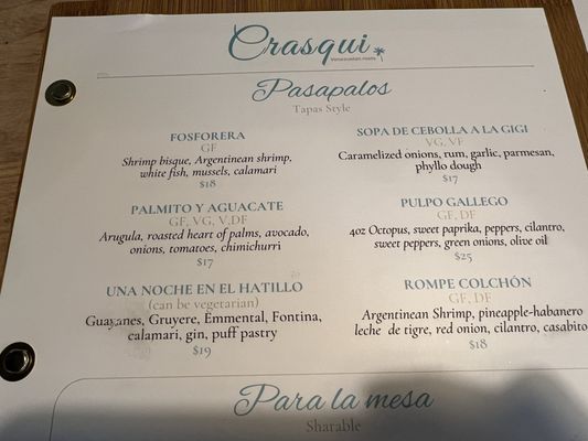 Menu photo 5 Crasqui Saint Paul, MN