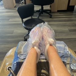 Platinum Nails - Finished pedi off with a relaxing & softening wax