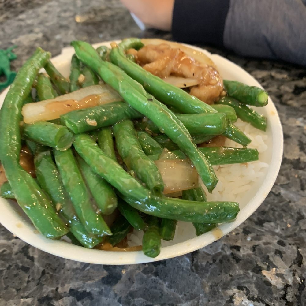 Dragon Express - String bean chicken with white rice. Perfect for the kiddos. - Chinese Near Me - Escondido, California Dragon Express - String bean chicken with white rice. Perfect for the kiddos. - Chinese Near Me - Escondido, California
