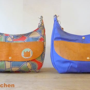 Das Krönchen - Die kluge Else Außergewöhnliche Beuteltasche aus recycelter Textil Luftmatratze und einer Aufsatztaschen Deckelklappe aus - Women's Clothing Near Me - Dusseldorf, NW