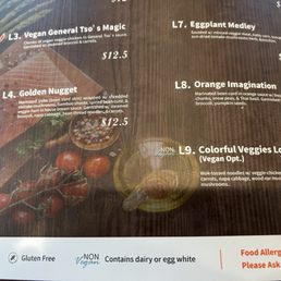 Lunch menu