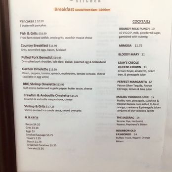 Leah's Kitchen - Menu 5/17/22 - Cajun/Creole Near Me - Kenner, Louisiana