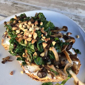 Blueys Kitchen - Mushroom and ricotta tartine toast - Cafes Near Me - Santa Monica, California