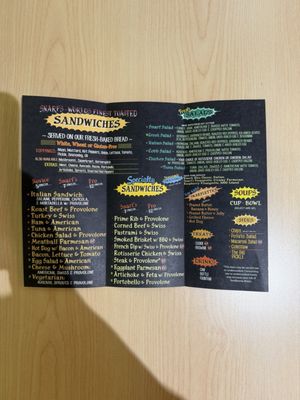 Menu photo 1 Snarf's Sandwiches Dallas, TX Menu photo 1 Snarf's Sandwiches Dallas, TX