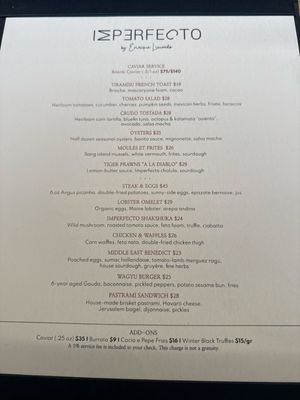 Menu photo 1 Imperfecto Washington, DC, DC Menu photo 1 Imperfecto Washington, DC, DC