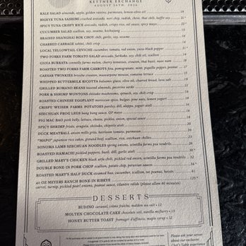 Kettner Exchange - Food menu - Cocktail Bars Near Me - San Diego, California Kettner Exchange - Food menu - Cocktail Bars Near Me - San Diego, California