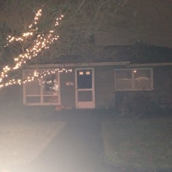 What Sew Ever - Front yard at night.
