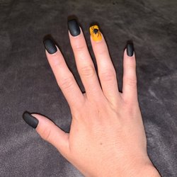 Halloween/ ring finger design *she drew the spider herself