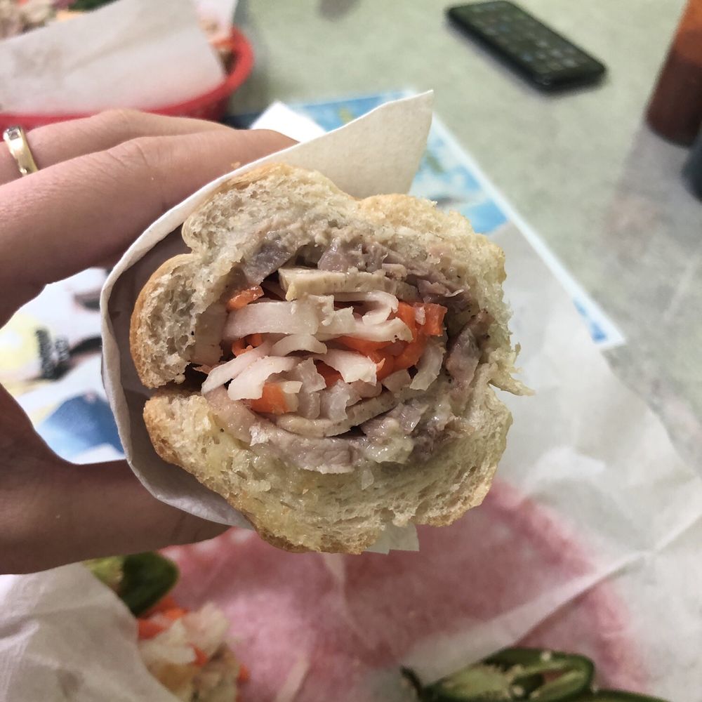 Banh Mi Saigon - Cross section of Special Banh Mi/Hoagie with no cilantro and no cucumbers - Vietnamese Near Me - Pinellas Park, Florida Banh Mi Saigon - Cross section of Special Banh Mi/Hoagie with no cilantro and no cucumbers - Vietnamese Near Me - Pinellas Park, Florida