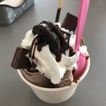 Crystal Cream - Chocolate mint rolled ice cream with Andes and a mint Oreo - Ice Cream & Frozen Yogurt Near Me - Osprey, Florida