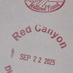 Red Canyon Visitor Center - Rubber Stamps: Dixie National Forest Red Canyon _ Dixie National Forest 09-22-2025