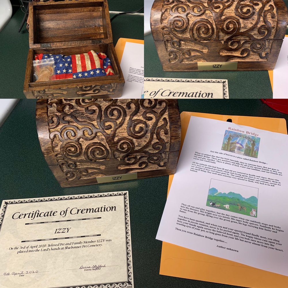 Bluebonnet Pet cemetery - Pet Cremation Services Near Me