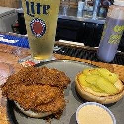 Fried chicken sandwich is wicked good!