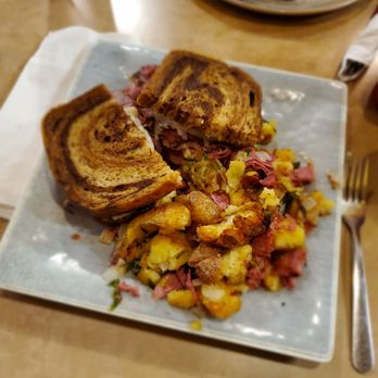 The Chalkboard Kitchen - Pastrami sandwich and corned beef hash. Fantastic. - Breakfast & Brunch Near Me - South Haven, Michigan