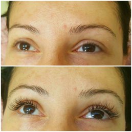 Before and after, natural look eyelash extension Before and after, natural look eyelash extension