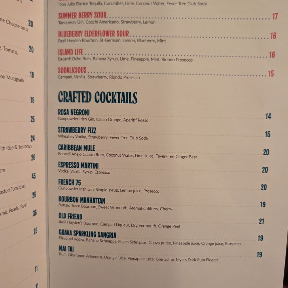 John T's Lounge - Menu - Lounges Near Me - Lake Buena Vista, Florida