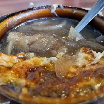 Brown's Brewing Company - French onion soup. Underdone onions and bland flavor. - Breweries Near Me - Troy, New York Brown's Brewing Company - French onion soup. Underdone onions and bland flavor. - Breweries Near Me - Troy, New York