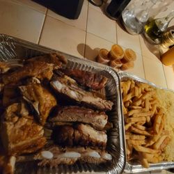 Estrela Da Serra BBQ - - 1 whole pork ribs - 1 whole chicken - Side of rice & fries