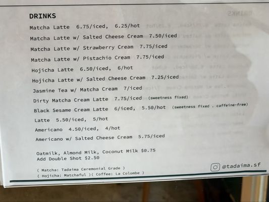 Menu photo 1 Tadaima - Marina San Francisco, CA Menu photo 1 Tadaima - Marina San Francisco, CA
