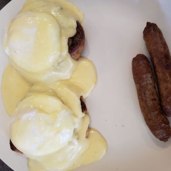 Alphy's Restaurant and Catering - Crab benedict with a side of sausage - Seafood Near Me - Navarre, Florida Alphy's Restaurant and Catering - Crab benedict with a side of sausage - Seafood Near Me - Navarre, Florida