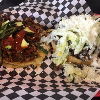 Takos - taco fundido (chorizo) and sope (asada) - Tacos Near Me - Bellflower, California Takos - taco fundido (chorizo) and sope (asada) - Tacos Near Me - Bellflower, California