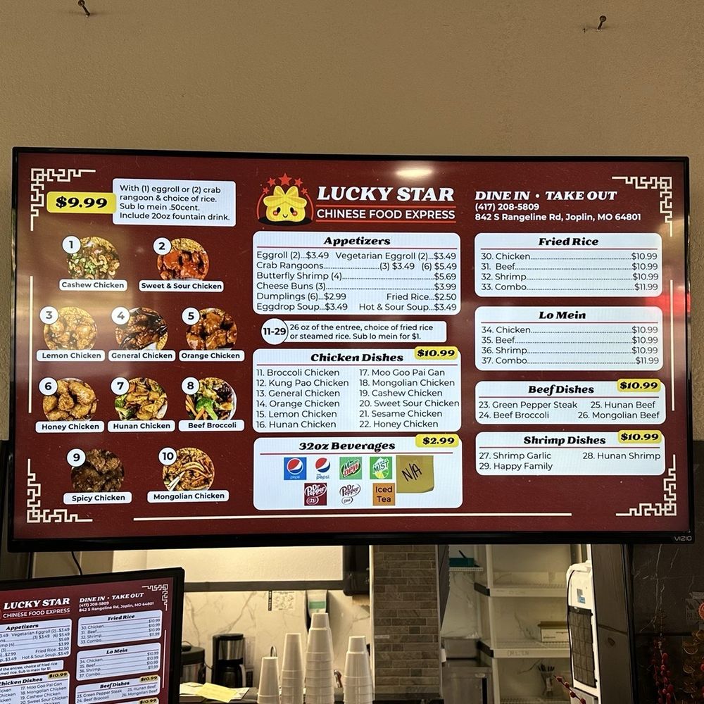 Lucky Star Chinese Express - Menu - Chinese Near Me - Joplin, Missouri Lucky Star Chinese Express - Menu - Chinese Near Me - Joplin, Missouri