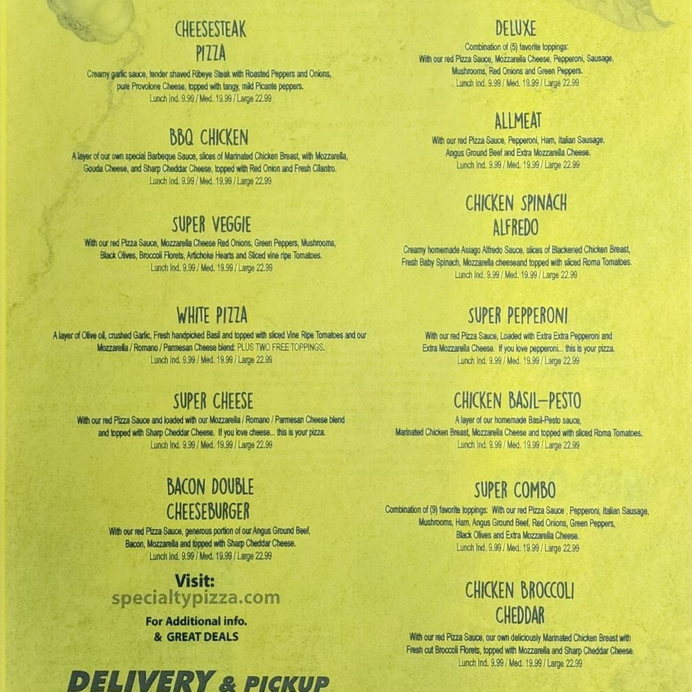 Specialty Pizza - Pizza Near Me - Altamonte Springs, Florida Specialty Pizza - Pizza Near Me - Altamonte Springs, Florida