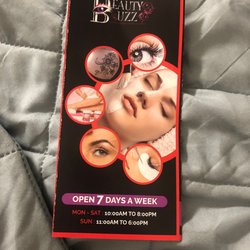 Beauty Buzz - Front of brochure.