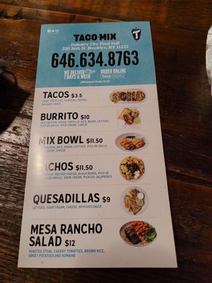 Menu photo 5 Taco Mix Brooklyn, NY