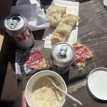Spud Point Crab Company - White Clam chowder, sourdough loaf - Seafood Near Me - Bodega Bay, California