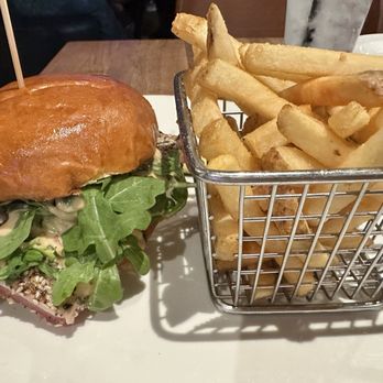 Yard House - Everything Crusted Ahi Tuna Sandwich with fries - My friend loved it - New American Near Me - Riverside, California
