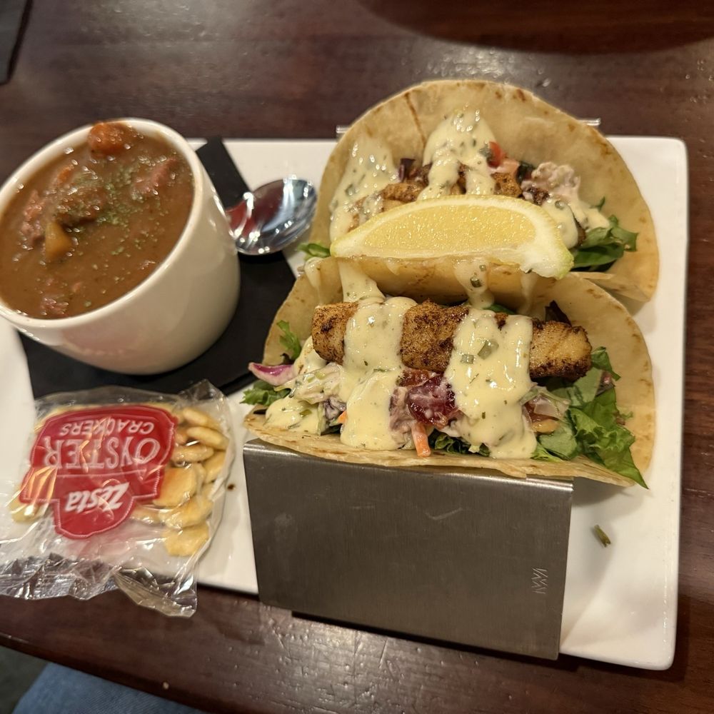 Olde Brick House - Fish Tacos- Broiled and Hearty Guinness Stew - Cup - Irish Near Me - Rochester, Minnesota