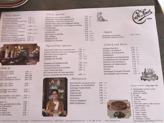 Menu photo 3 Café Sperl Vienna, 9