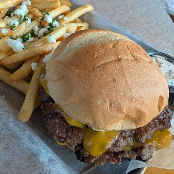 River Jams - Jam Burger with Truffle Fries - New American Near Me - Chippewa Falls, Wisconsin