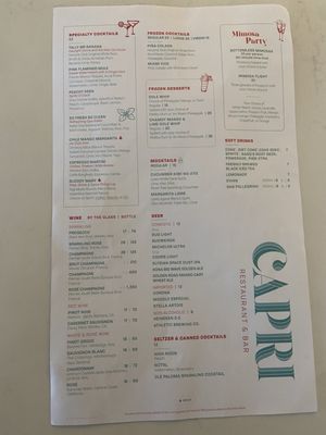 Menu photo 2 Capri Restaurant & Bar Las Vegas, NV Menu photo 2 Capri Restaurant & Bar Las Vegas, NV