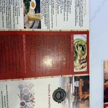 Noodles & Dumplings - Menu - Chinese Near Me - San Antonio, Texas