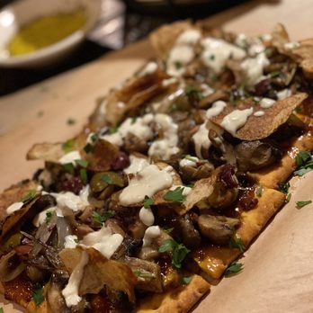 Antonio's Trattoria - a flatbread pizza with mushrooms and feta cheese - Italian Near Me - Manasquan, New Jersey