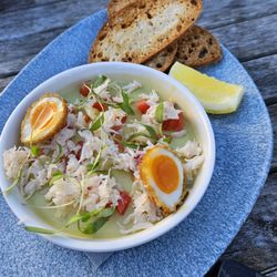 The Boat Inn - Pea panacotta crab dip