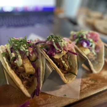 Retreat - Jackfruit Tacos with lime cilantro crema sauce - Cafes Near Me - Seattle, Washington Retreat - Jackfruit Tacos with lime cilantro crema sauce - Cafes Near Me - Seattle, Washington