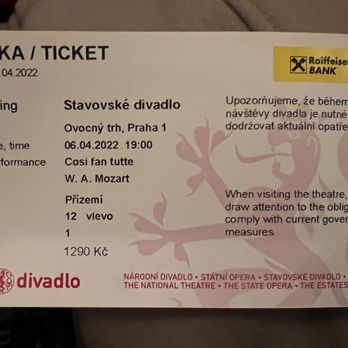 Stavovské divadlo - My ticket - Performing Arts Near Me - Prague, Puerto Rico Stavovské divadlo - My ticket - Performing Arts Near Me - Prague, Puerto Rico