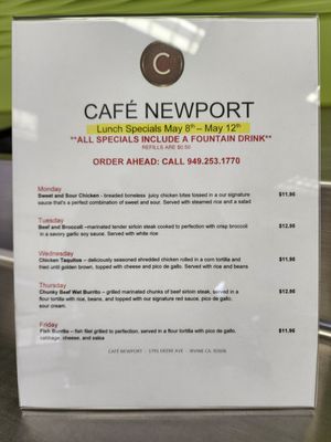 Menu photo 7 Cafe Newport Irvine, CA