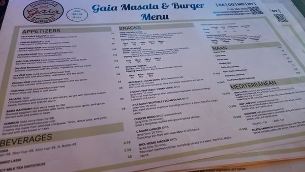 Menu photo 2 Gaia Masala & Burger Astoria, NY Menu photo 2 Gaia Masala & Burger Astoria, NY