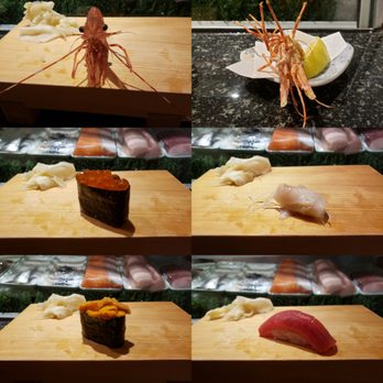 Shiro's - 4 of the pieces of nigiri, plus the before and after of the shrimp - Sushi Bars Near Me - Seattle, Washington